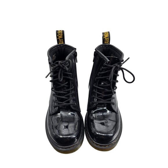 Dr. Martens 1460 J Black Patent Leather Boots Size 2 US Youth - Picture 3 of 9